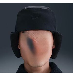 Nike Black Ear Flap Hat